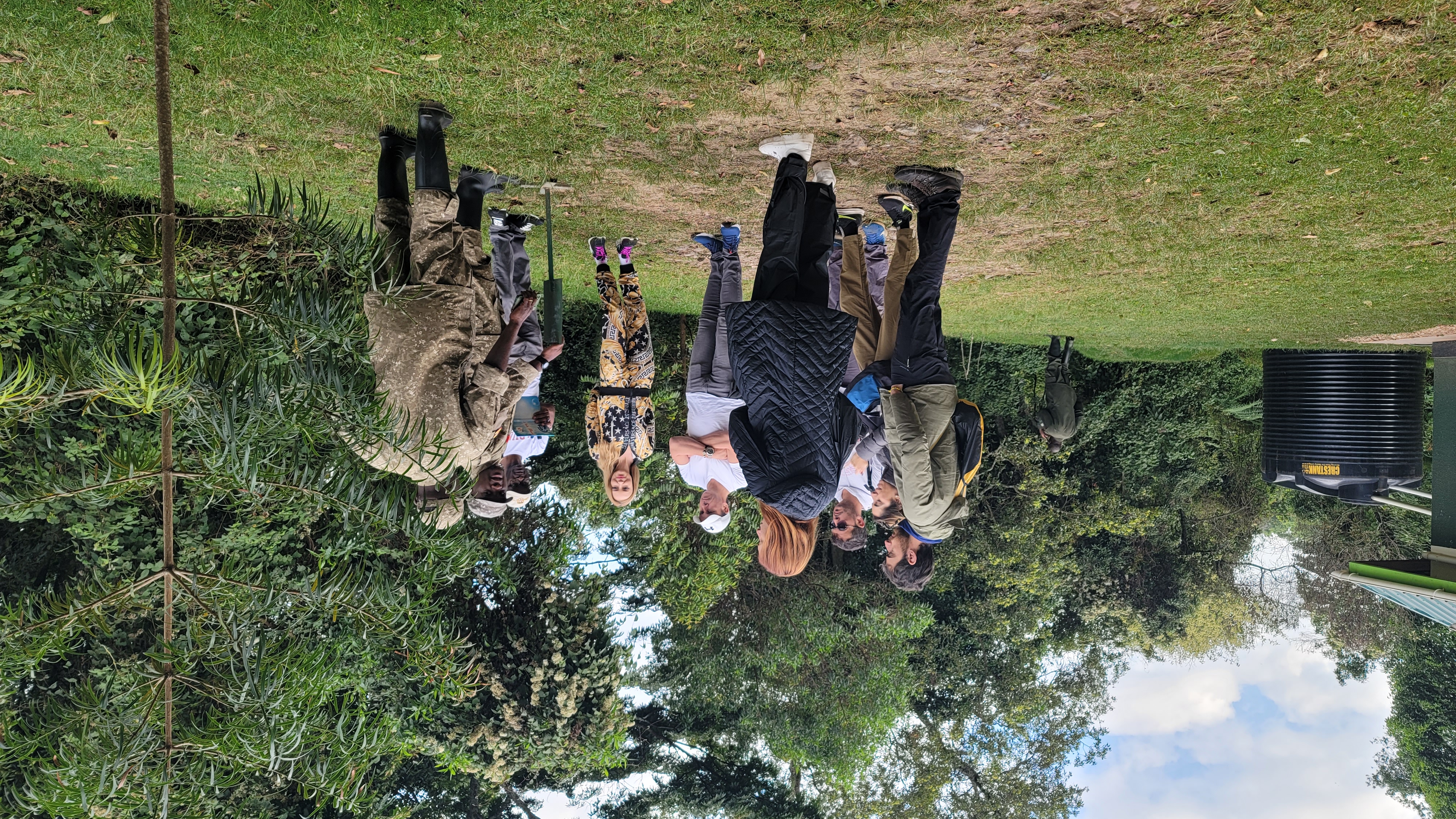 Ivan briefing travelers before trek